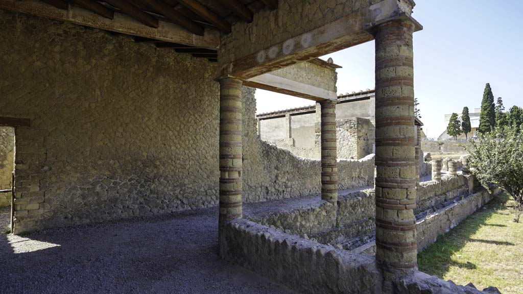 III.1 Herculaneum. August 2021. 
Area 31, looking towards north-east corner, with doorway to room 34, on left. Photo courtesy of Robert Hanson